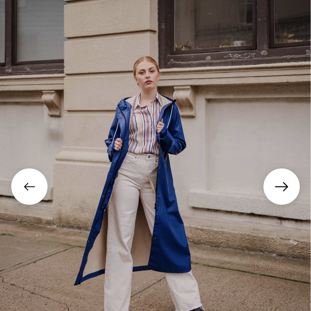 Mernini Blue Waterproof Rain Jacket